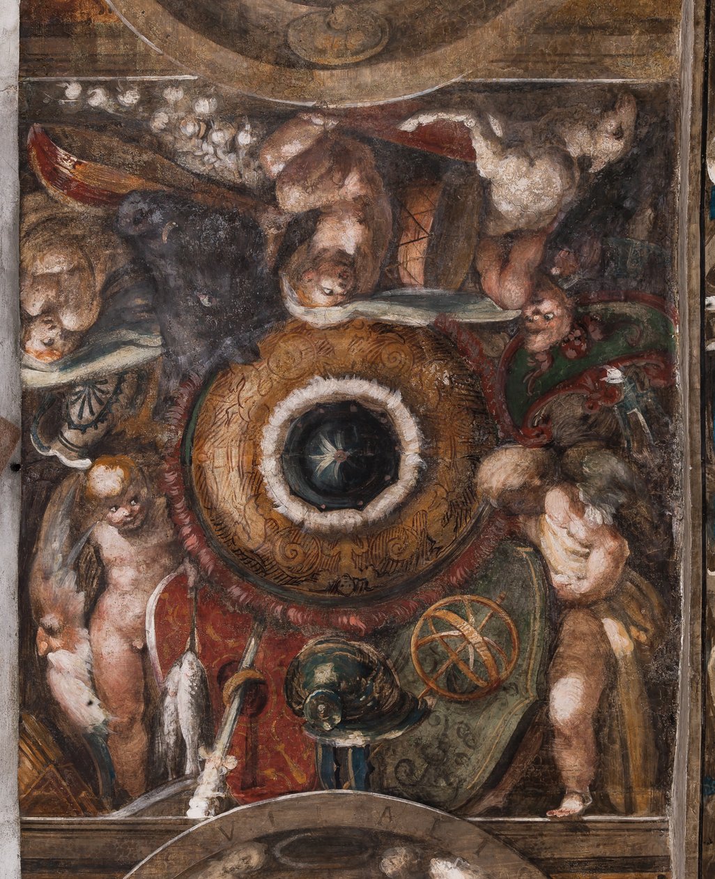 Putti, részlet, 1523 körül (freskó) alkotó: Parmigianino