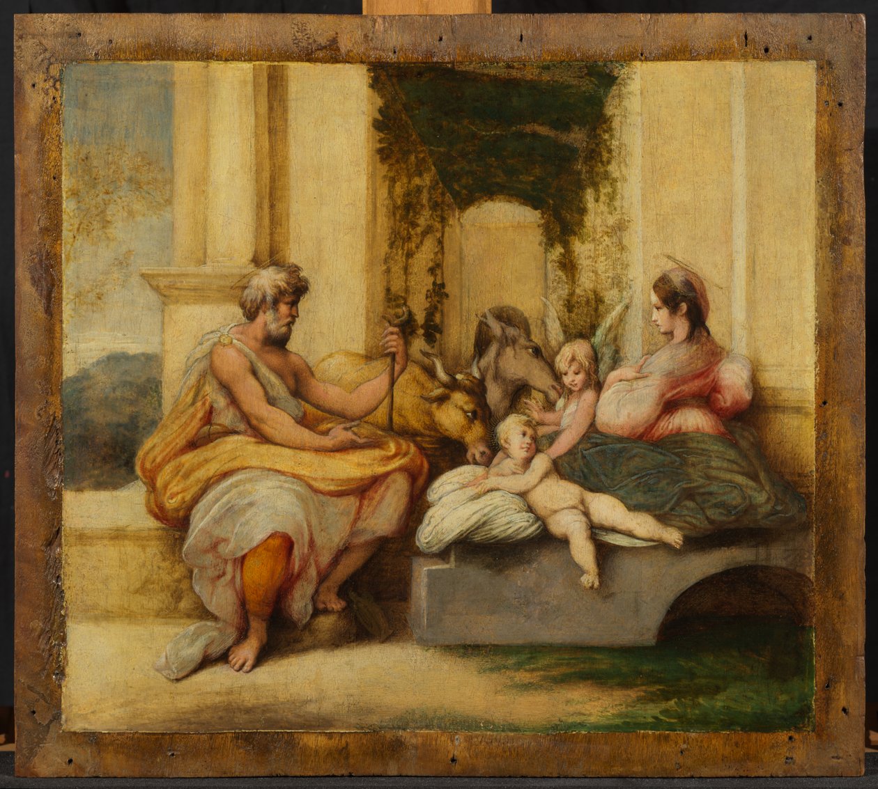 Pihenjen az egyiptomi repülésen alkotó: Parmigianino