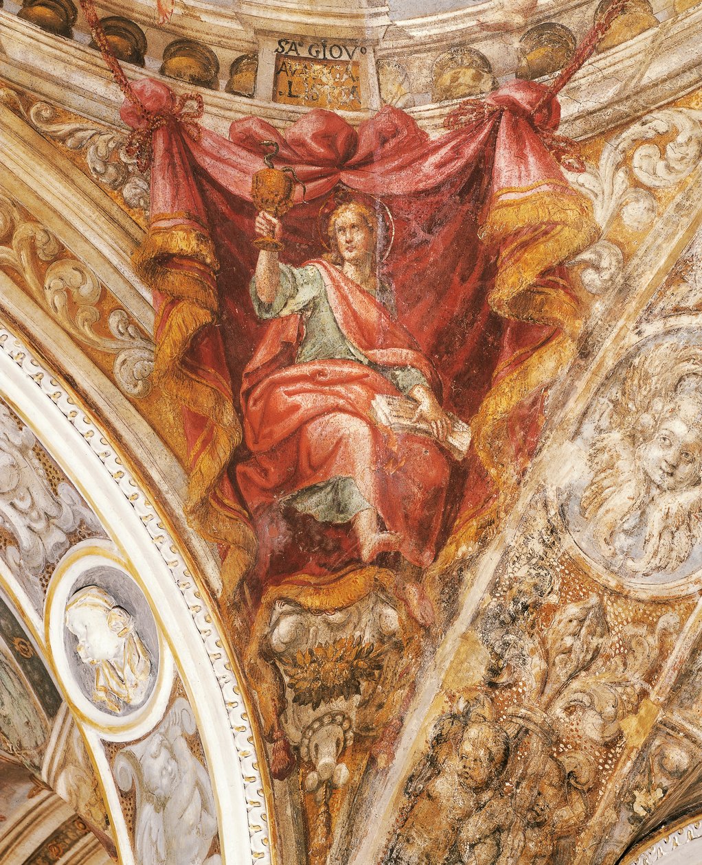 Poitiers-i Szent Hilary Francesco Mazzola, Parmigianino (1503-1540), freskó, San Giovanni Evangelista templom, Párma alkotó: Parmigianino
