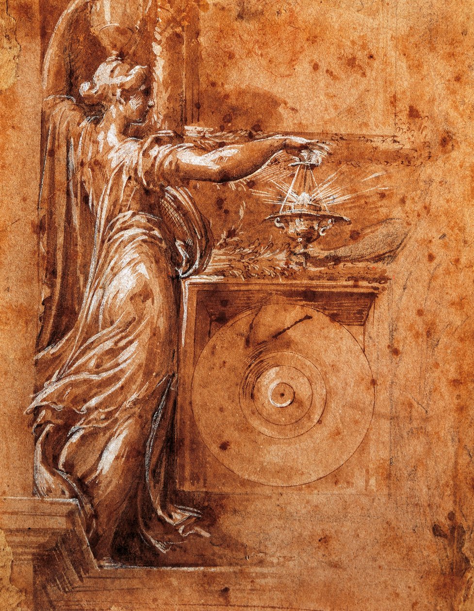Francesco Parmigianino (1503-1540) Szűz-tanulmány a Detached templomhoz alkotó: Parmigianino
