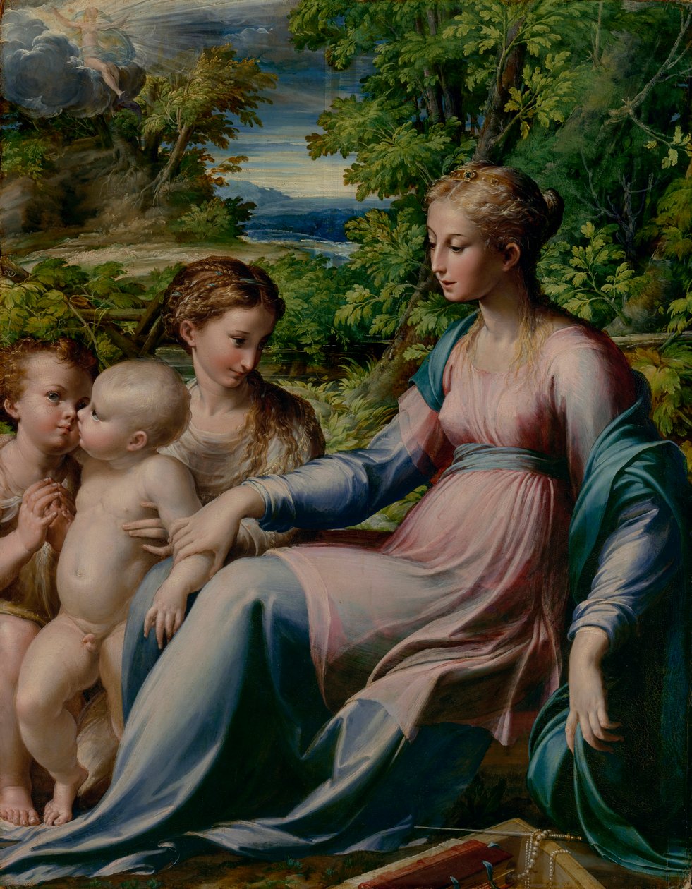 Szűz és Gyermek Keresztelő Szent Jánossal és Mária Magdolnával alkotó: Parmigianino