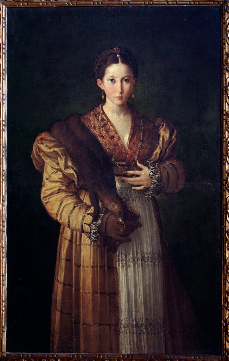 Antea Proetos király Sthenebee feleségének ábrázolása, beleszeret Bellerophonba (Stheneboea vagy Stheneboia portréja, Proteus hitvese) - Girolamo Francesco Maria Mazzola festménye dit Parmigianino vagy A parmezán (1503-1540) 1503-1540-153 alkotó: Parmigianino