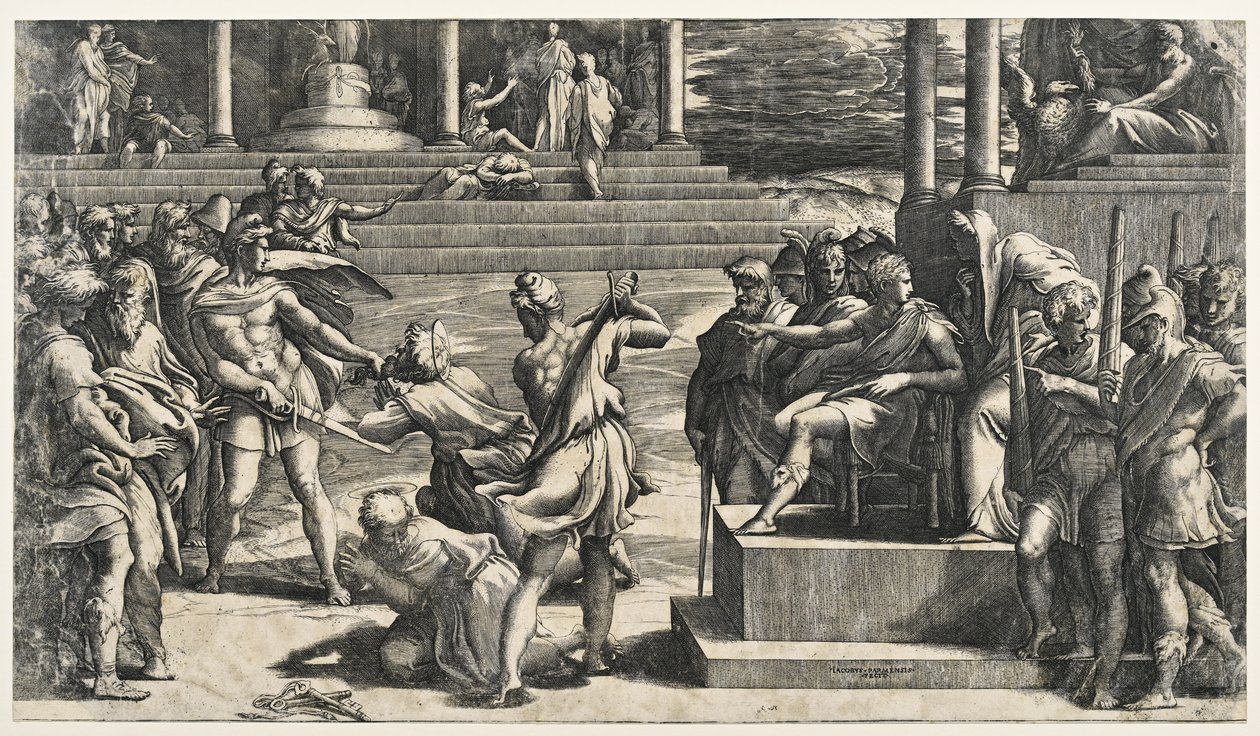 Szent Péter és Szent Pál mártíromsága alkotó: Parmigianino