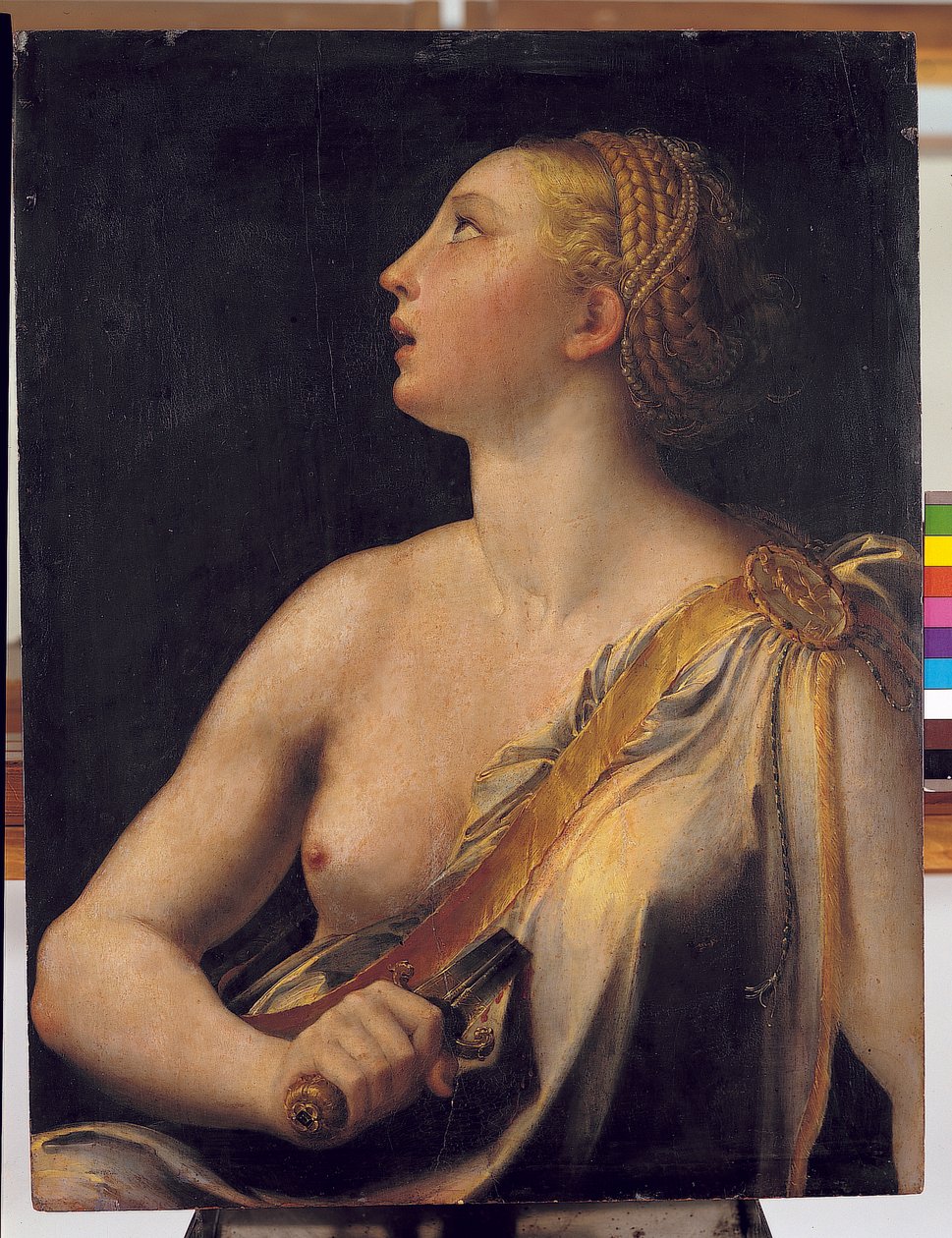 Római Lucrezia, Girolamo Francesco Maria Mazzola, más néven il Parmigianino alkotása. alkotó: Parmigianino (1503 40)