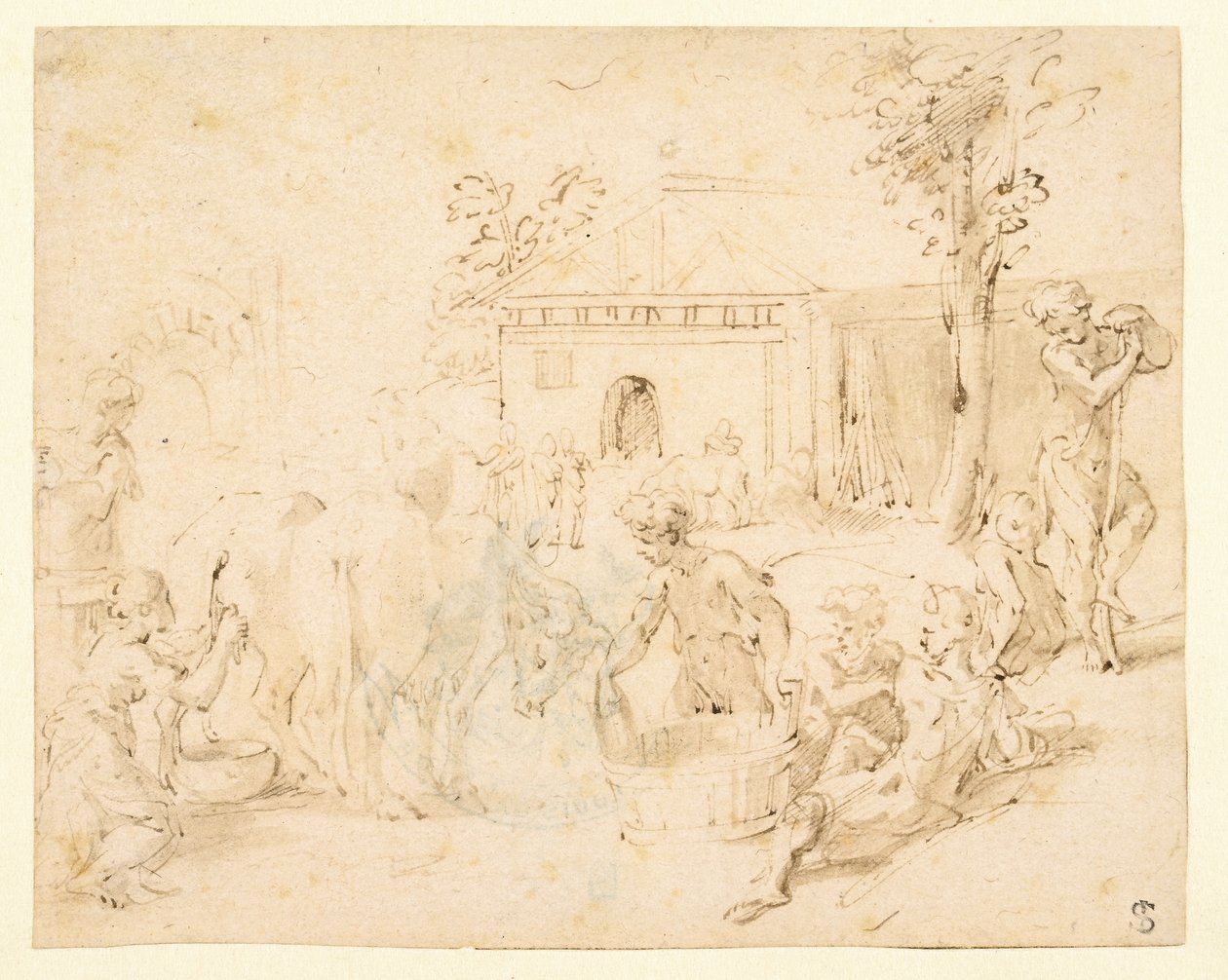 Rusztikus jelenet alkotó: Parmigianino