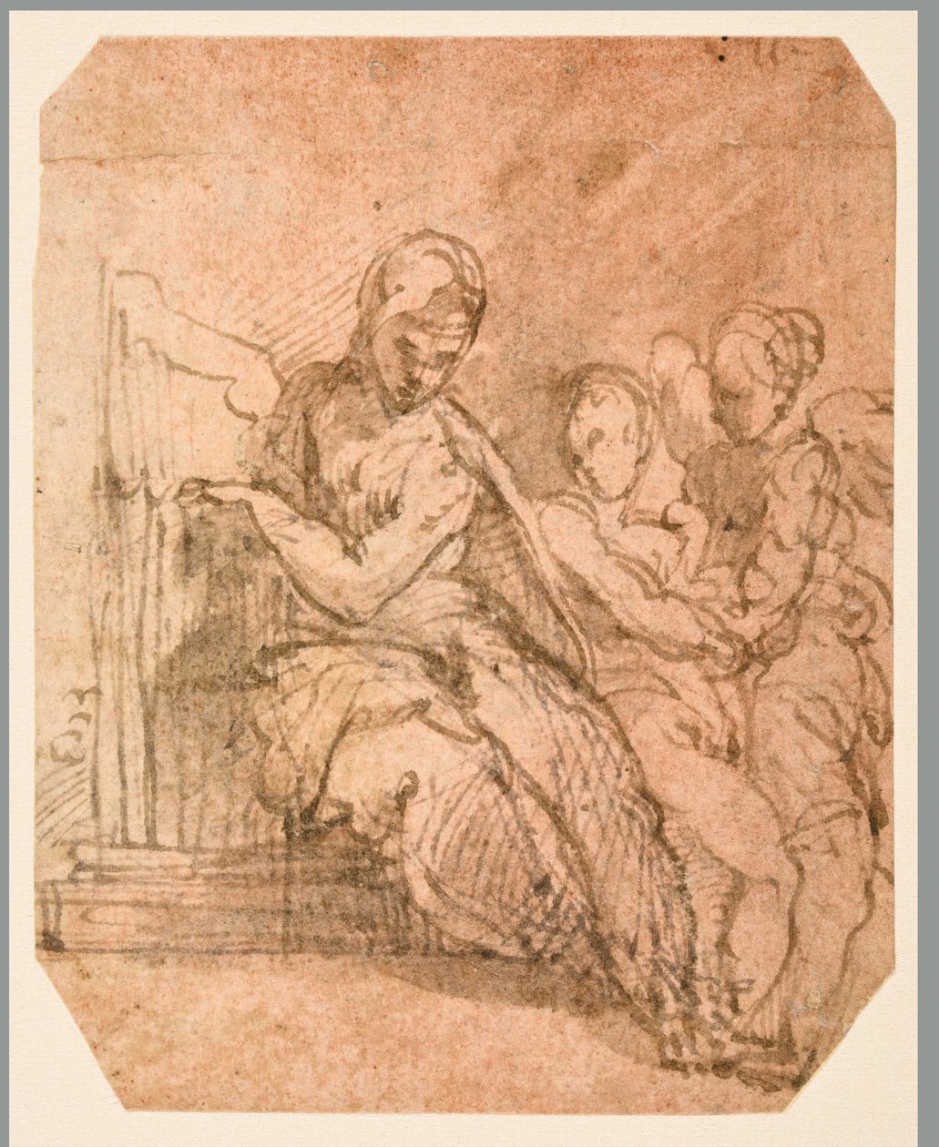 Szent Cecília (jobbra) alkotó: Parmigianino