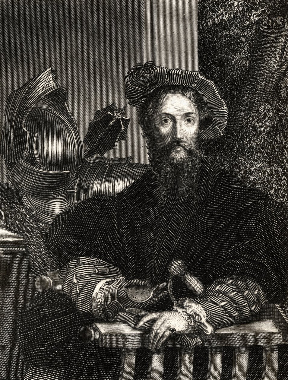 Kolumbusz Kristóf (1451-1506) (metszet) alkotó: Parmigianino