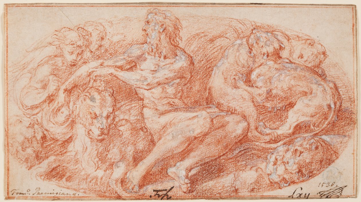 Daniel in der Löwengrube alkotó: Parmigianino
