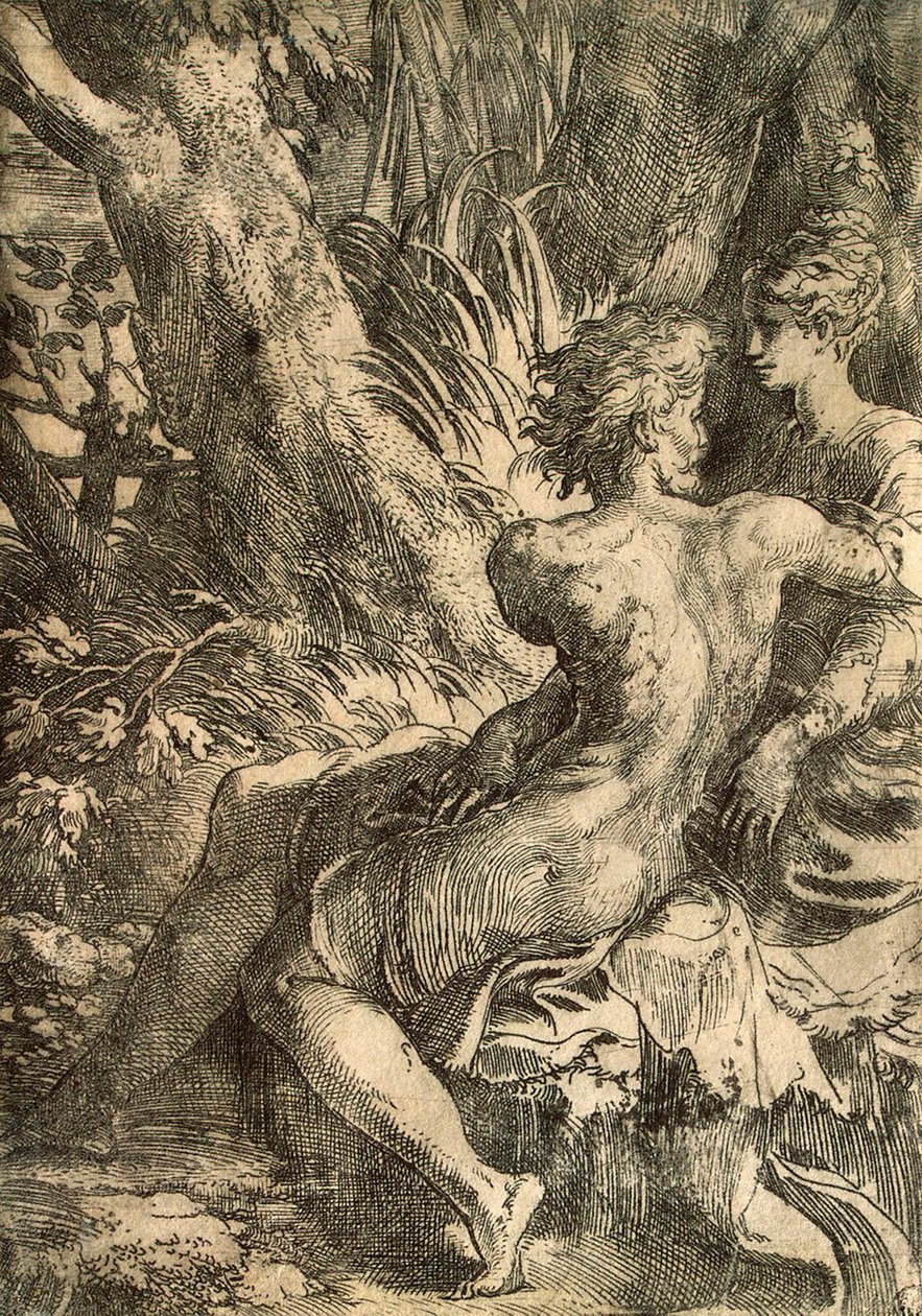 Szerelmesek, c1527. alkotó: Parmigianino