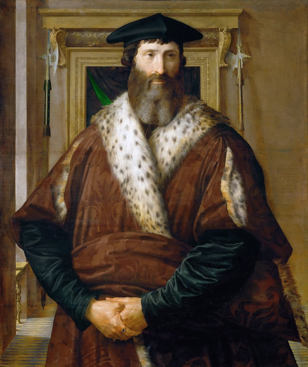 Egy férfi portréja, Malatesta Baglione, 1535 körül alkotó: Parmigianino