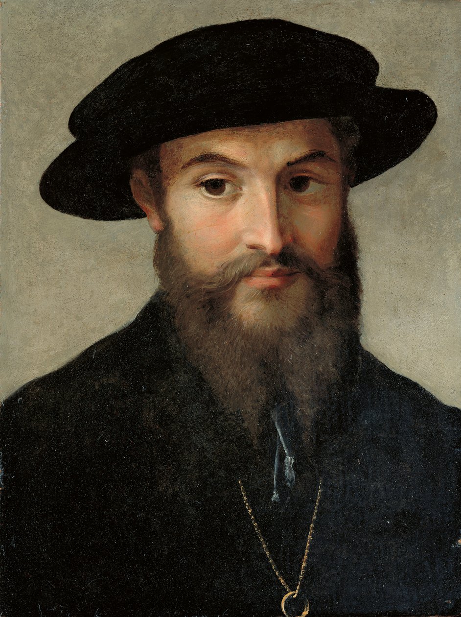 Egy szakállas férfi portréja alkotó: Parmigianino
