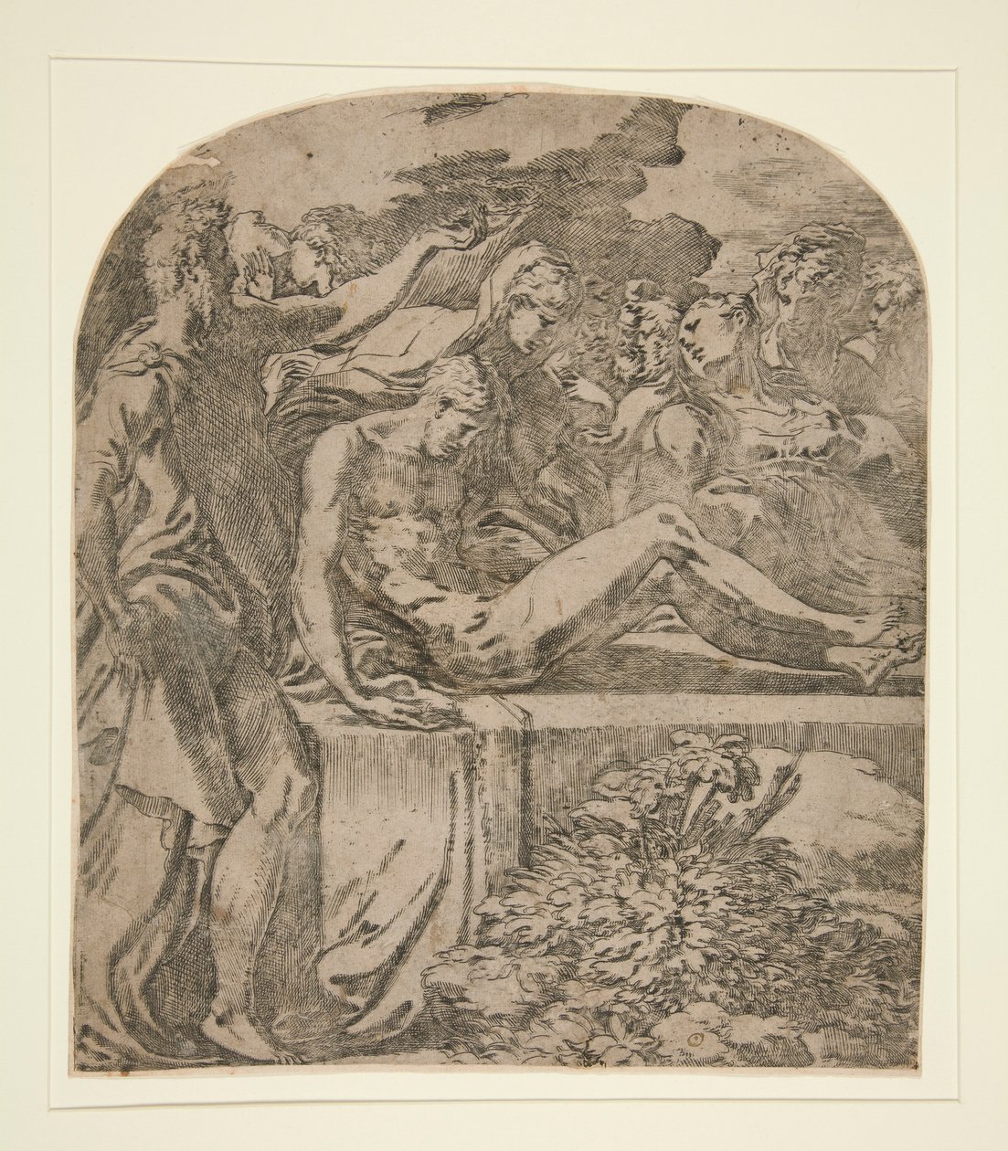 Krisztus temetése / A síremlék alkotó: Parmigianino