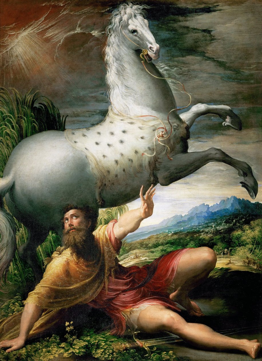 Szent Pál megtérése, 1528 körül alkotó: Parmigianino
