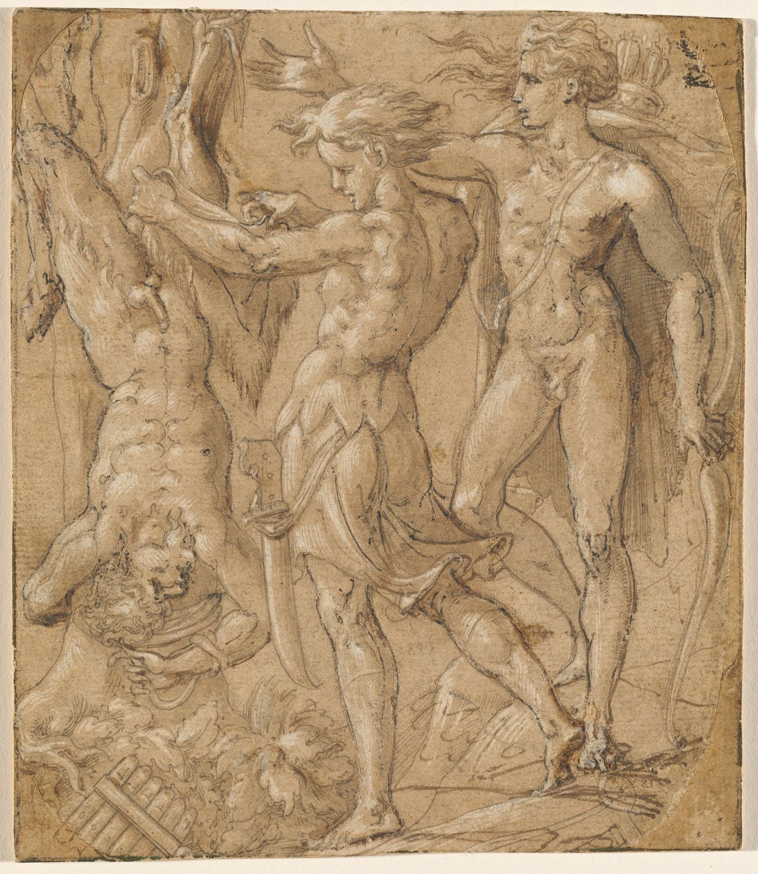 Marsyas nyúzása alkotó: Parmigianino