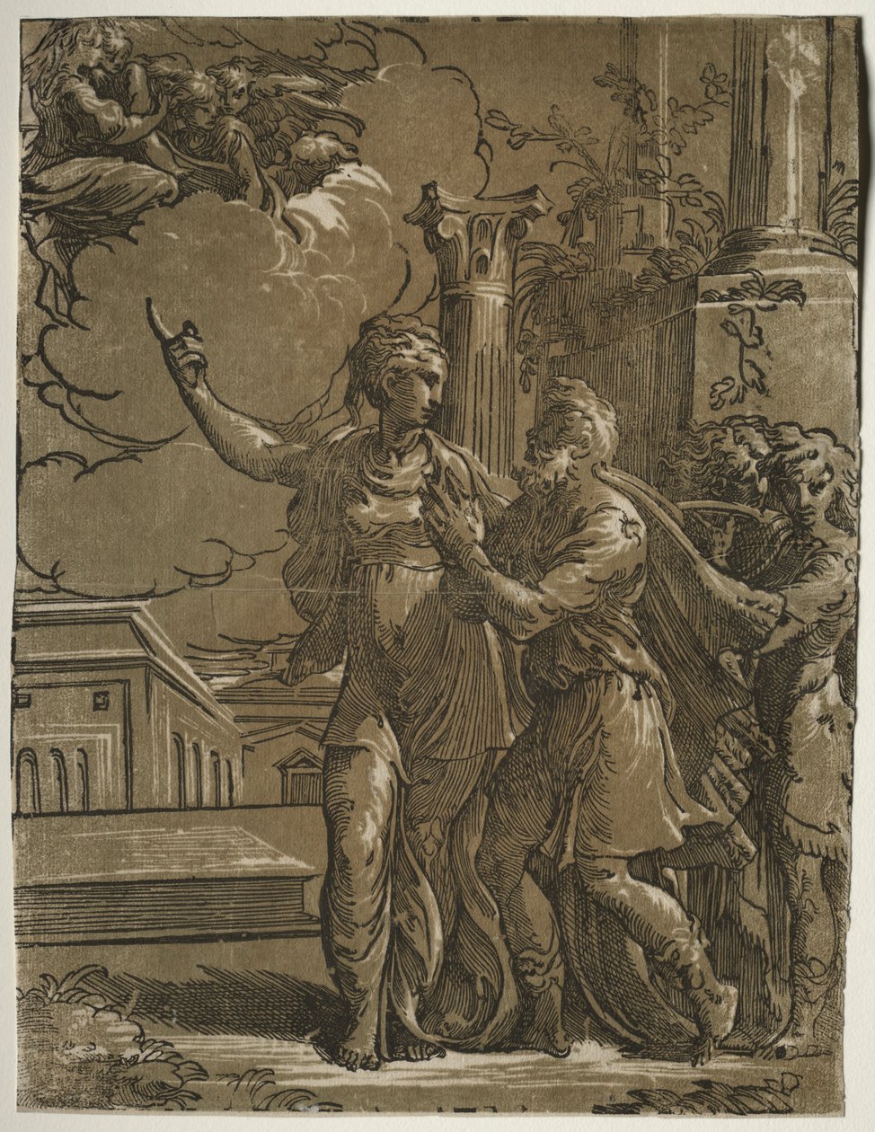 Tiburtine Sibyl és Augustus császár, Kr. e. 1527-153031. alkotó: Parmigianino