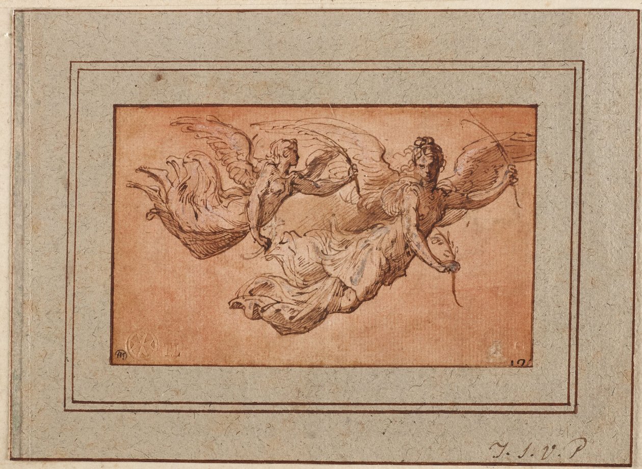 Zwei Studien für die Figur des Sieges alkotó: Parmigianino