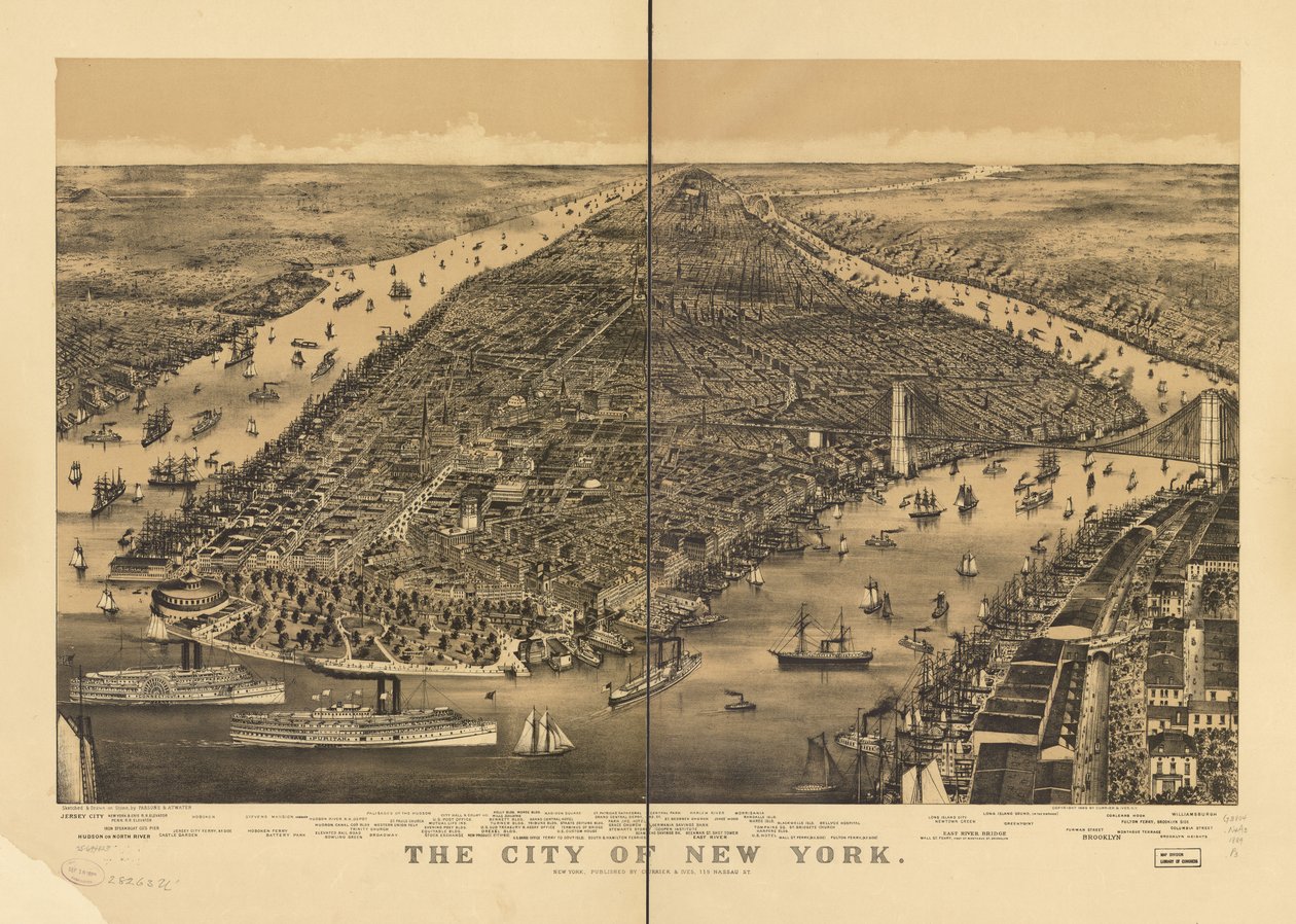 New York városa alkotó: Parsons and Atwater; Currier and Ives
