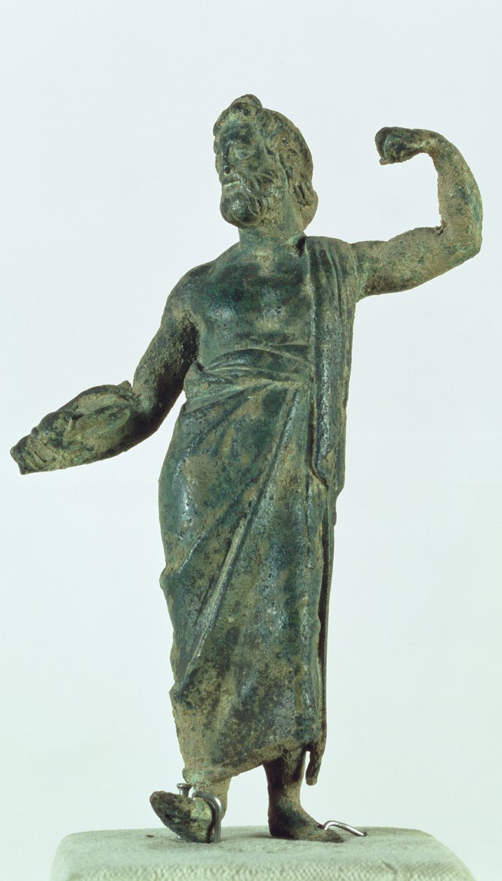 Shami alak, valószínűleg Zeusz vagy Poszeidón, Nehavand (Laodicea) város romos templomából került elő, Iránban (bronz) alkotó: Parthian School