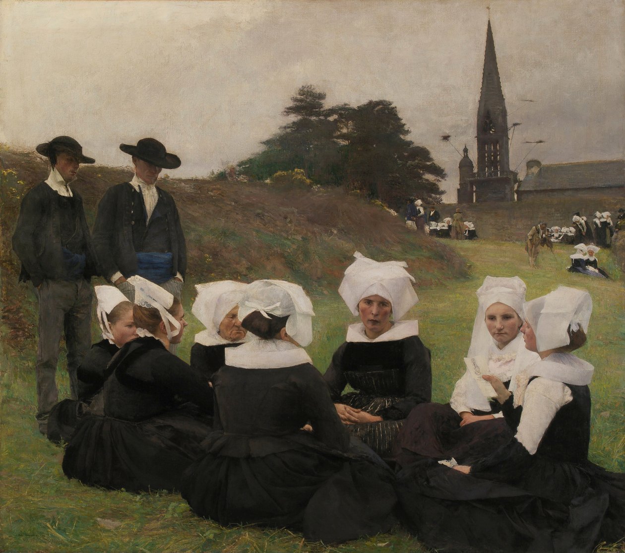A breton nők Pardonban, 1887. alkotó: Pascal Adolphe Jean Dagnan Bouveret