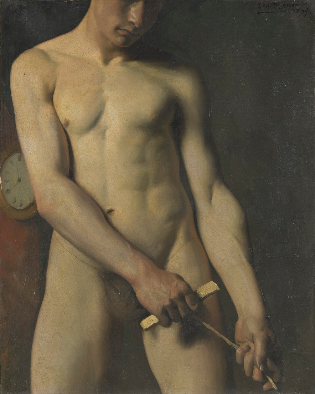 Meztelen tanulmány egy férfiról alkotó: Pascal Adolphe Jean Dagnan Bouveret