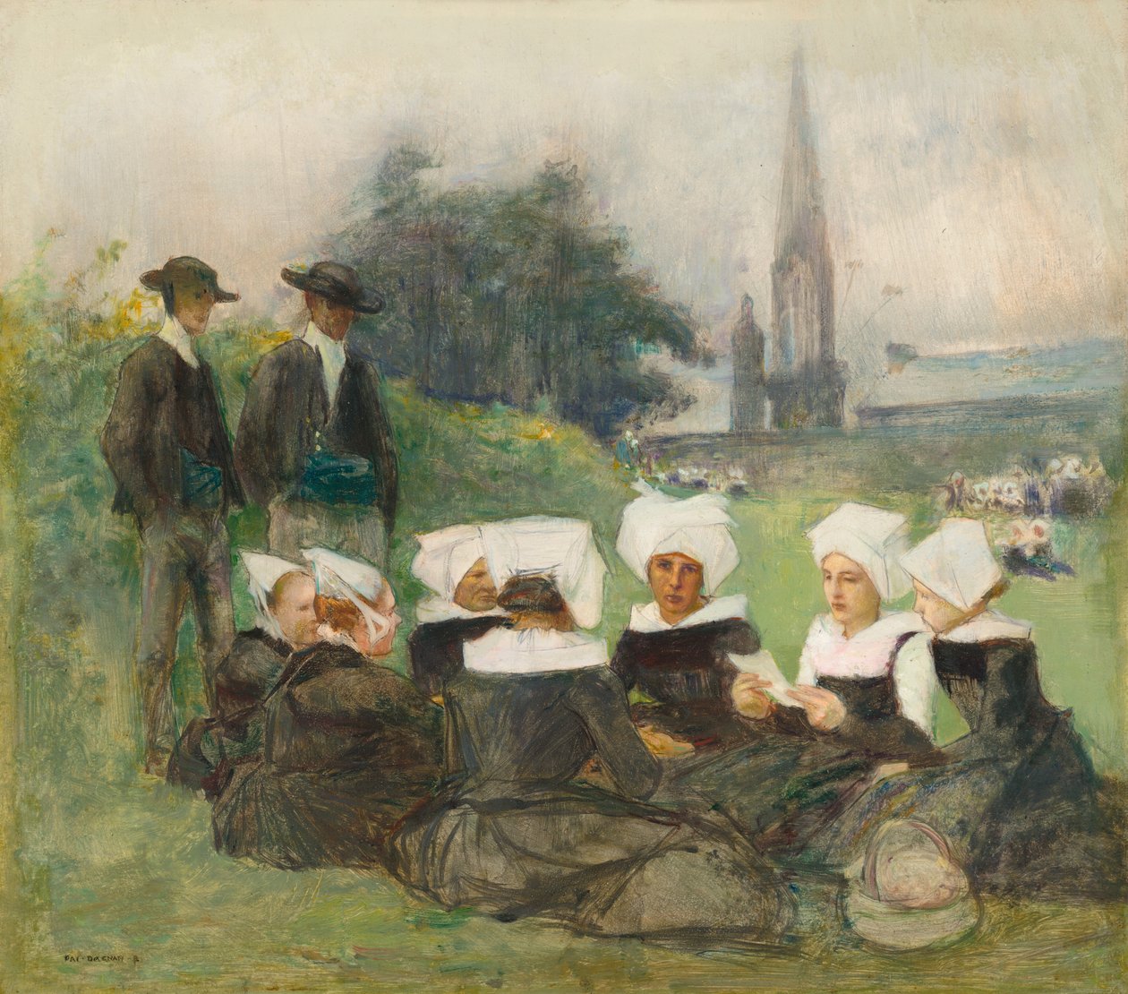 Tanulmány a breton nőknek egy kegyelemben, c. 1887. alkotó: Pascal Adolphe Jean Dagnan Bouveret
