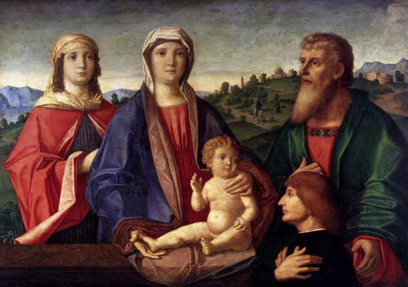 Madonna és gyermeke szentekkel és adományozóval, 1504 alkotó: Pasqualino Veneto fl.1496 1504 Pasqualino Veneto fl.1496 1504
