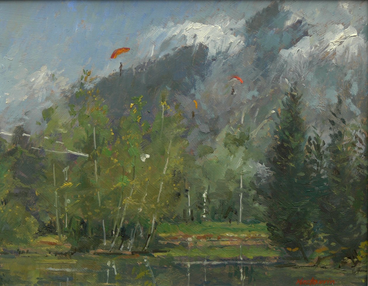 Sárkányrepülők Chamonix-ban, 2007 alkotó: Pat Maclaurin