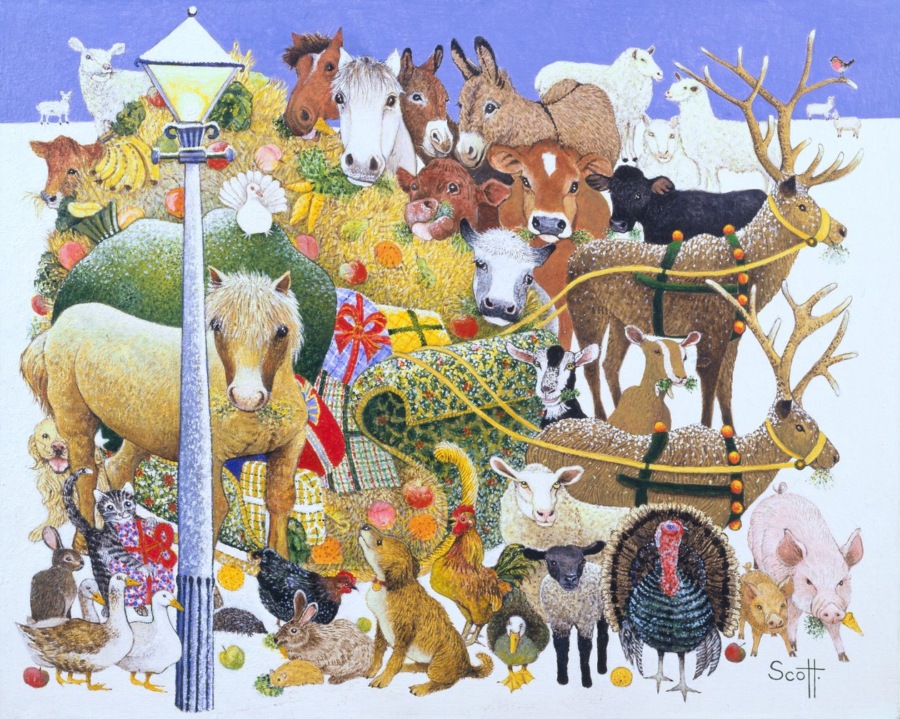 A Christmas Feast (olaj, vászon) alkotó: Pat Scott