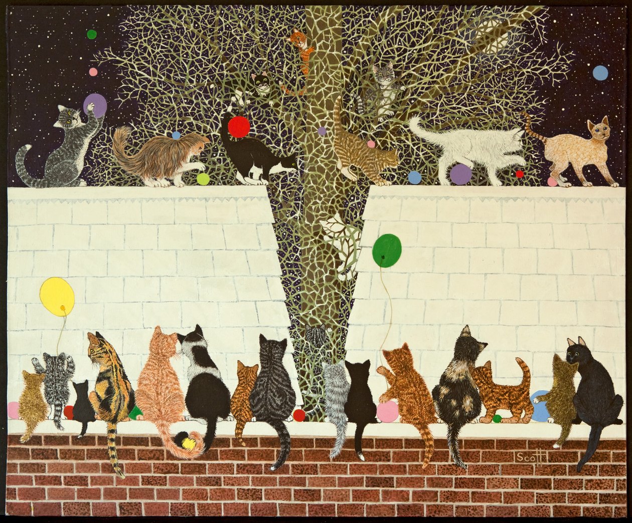 A Magical Display, 2012 (akril, calico) alkotó: Pat Scott