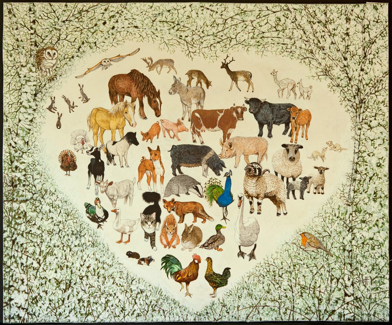 At the Heart of It All, 2013 (akril, calico) alkotó: Pat Scott