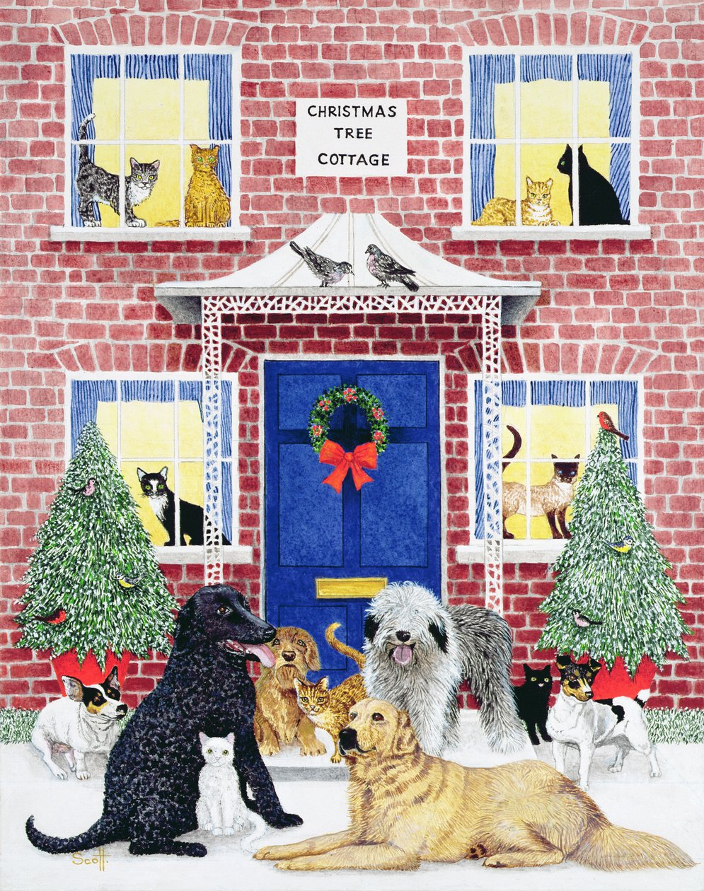 Christmas Warmth (olaj, vászon) alkotó: Pat Scott