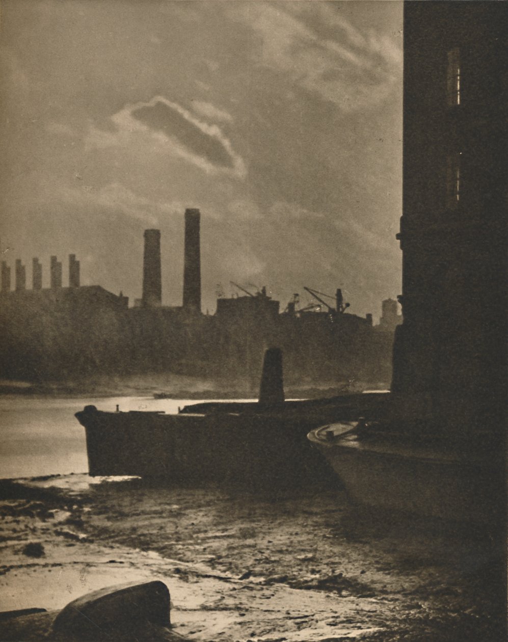 Old Queenhithe, London Port egyik fő dokkolója, 1935. alkotó: Paterson