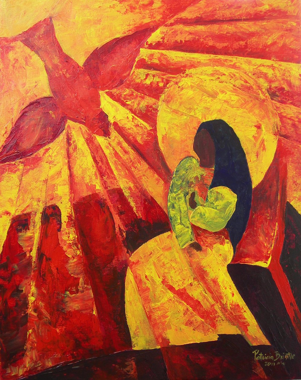 Annunciáció, 2011 (akril, vászon) alkotó: Patricia Brintle