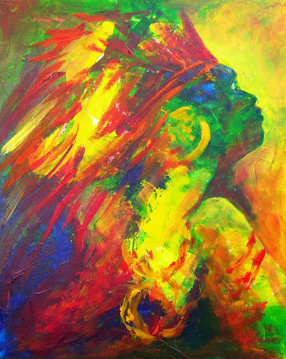 Guatiguana a Taino, 2011 (akril, vászon) alkotó: Patricia Brintle