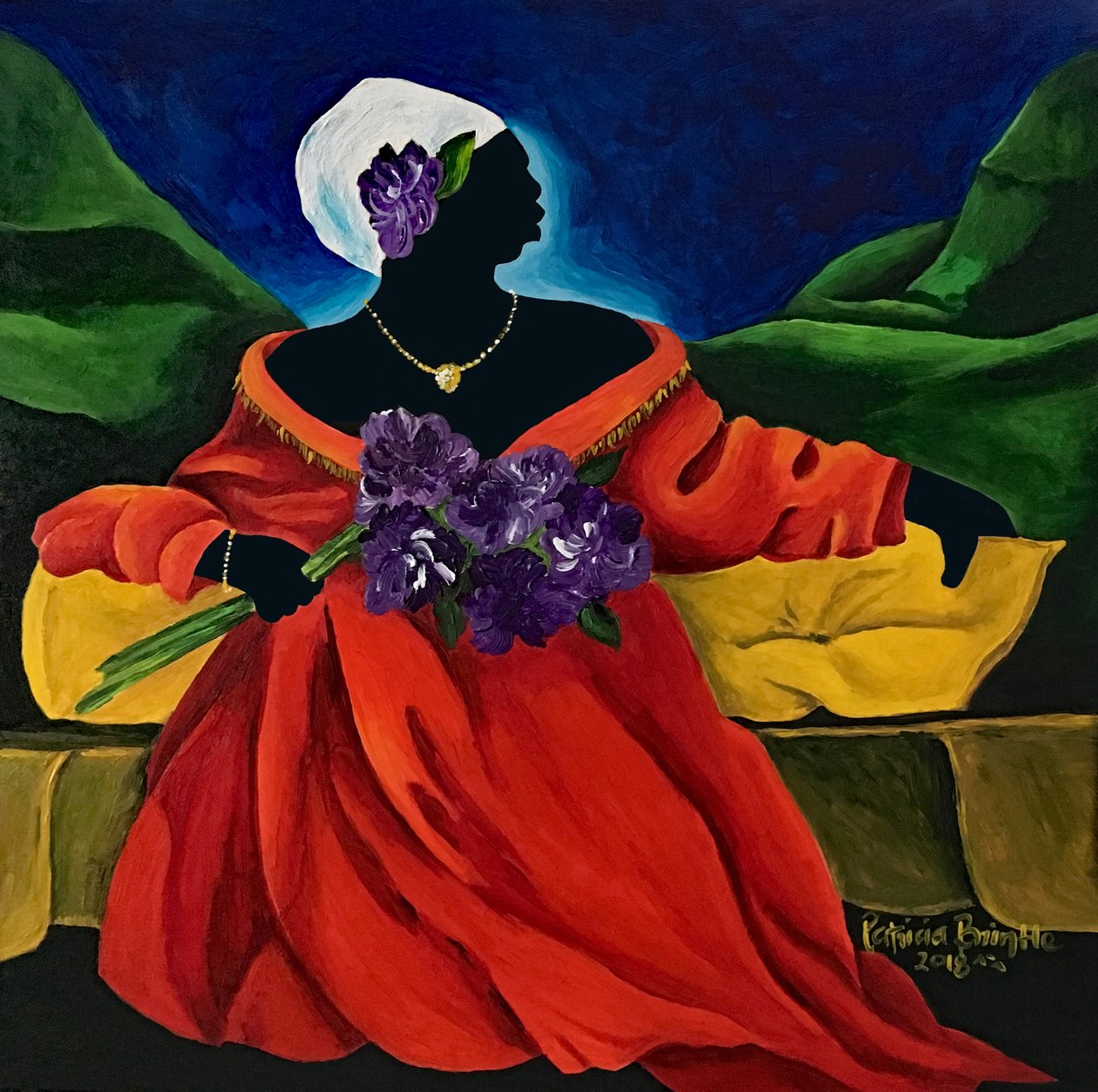 Lydia, 2018 (akril, fa) alkotó: Patricia Brintle
