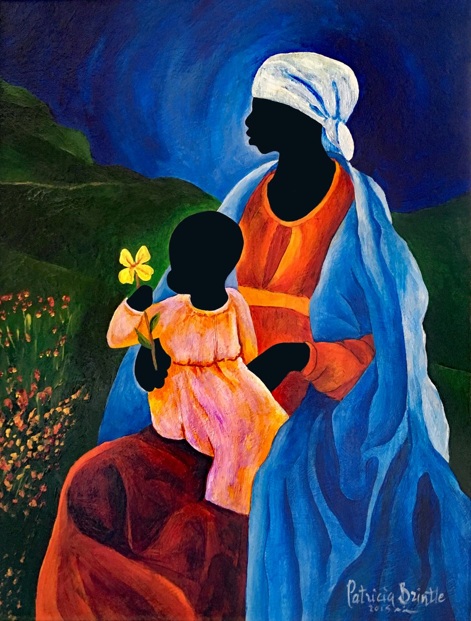 Madonna és a somfa gyermeke, 2015 (akril, masonit) alkotó: Patricia Brintle