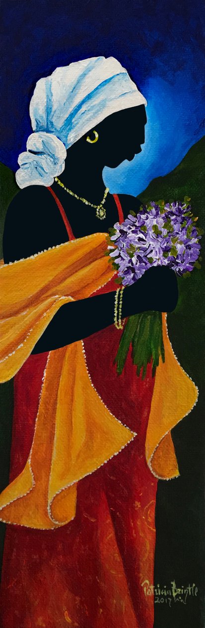 Resham kendő, 2018, (akril, vászon) alkotó: Patricia Brintle