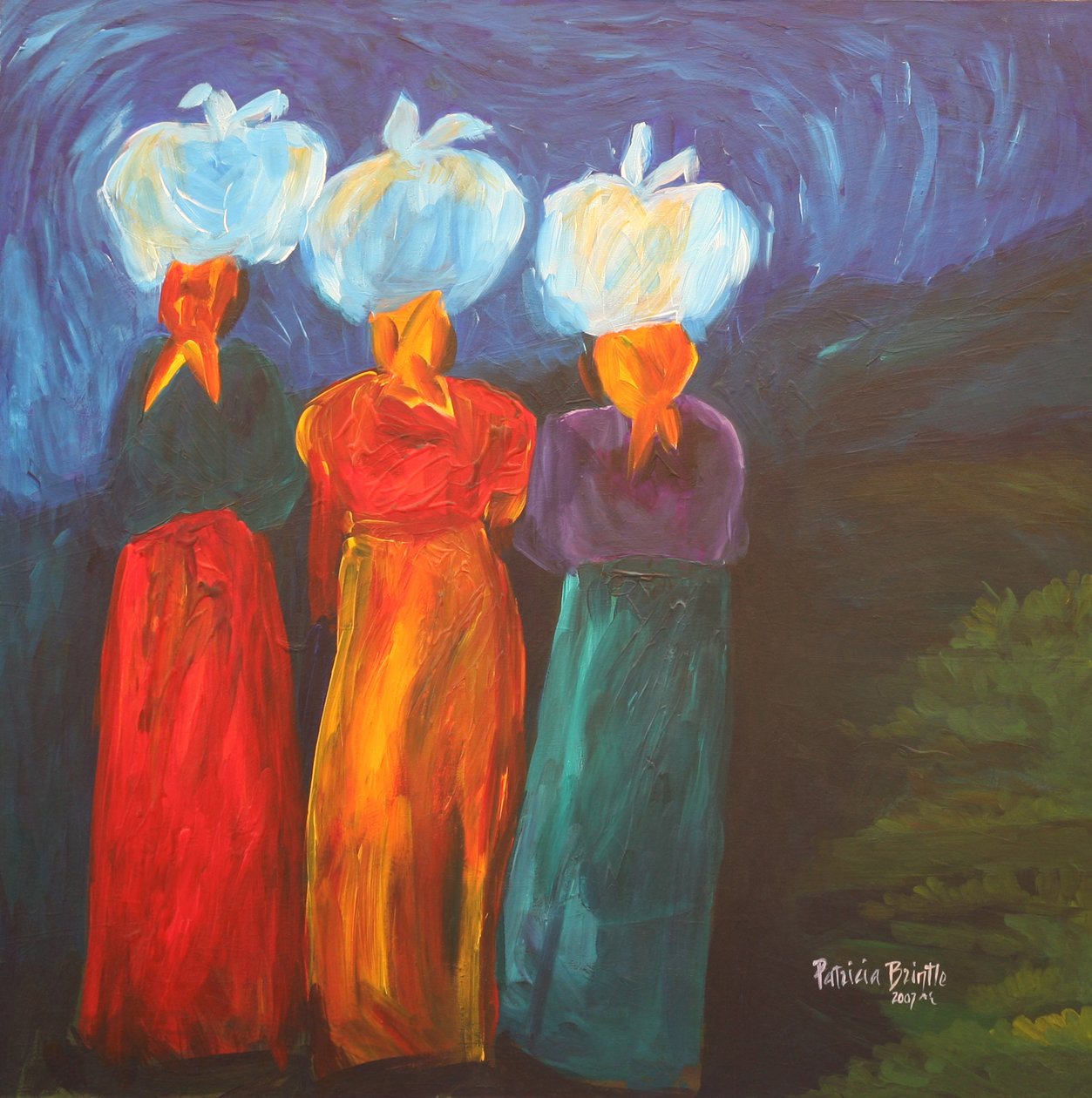 Három nővér, 2007 (akril, vászon) alkotó: Patricia Brintle