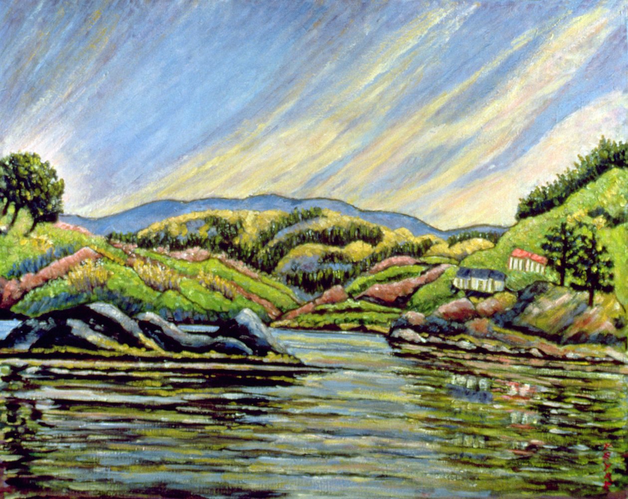 Eső után, Badeck (olaj, vászon) alkotó: Patricia Contemporary Artist Eyre