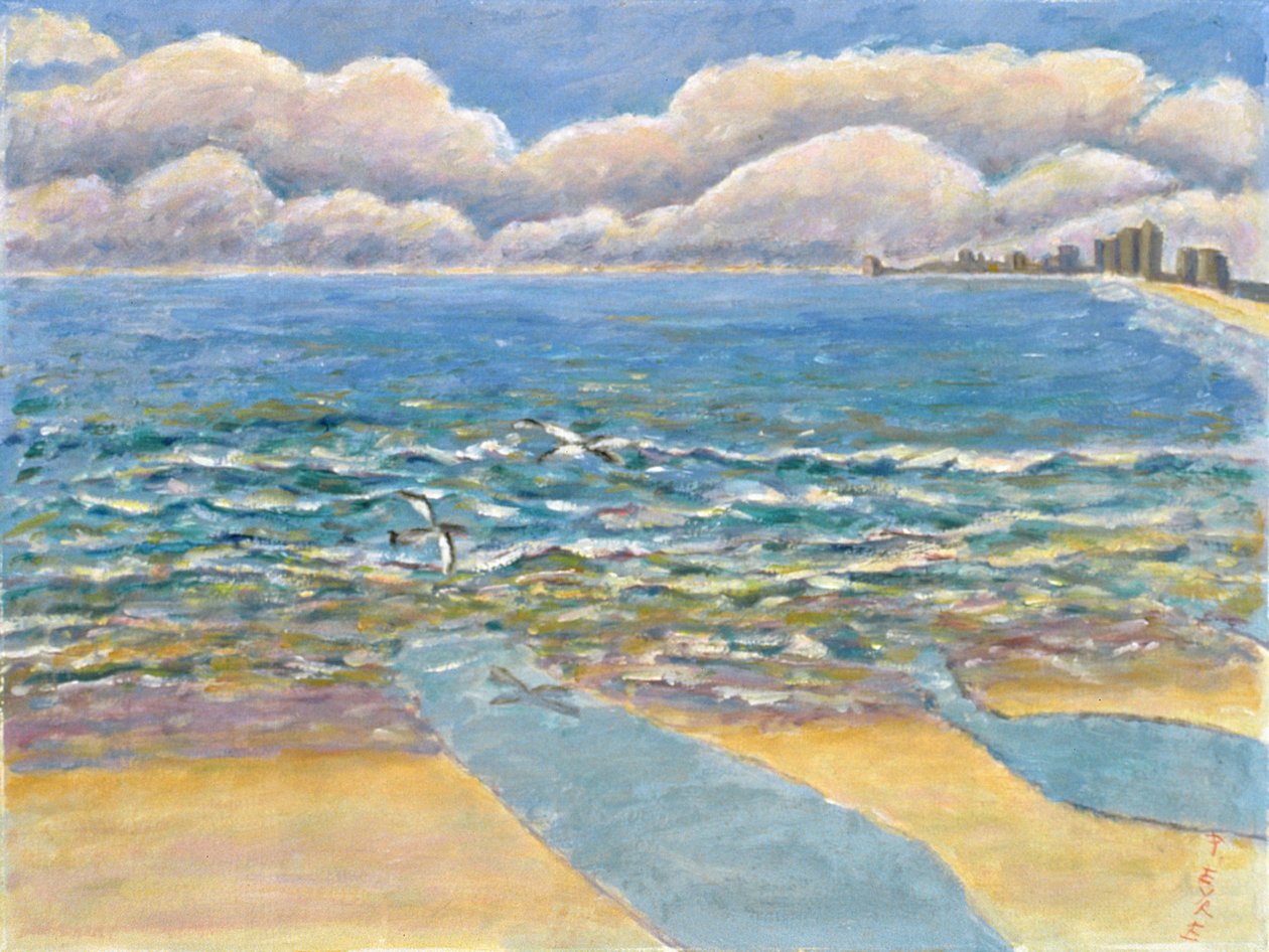 Este, North Myrtle Beach (olaj, vászon) alkotó: Patricia Contemporary Artist Eyre