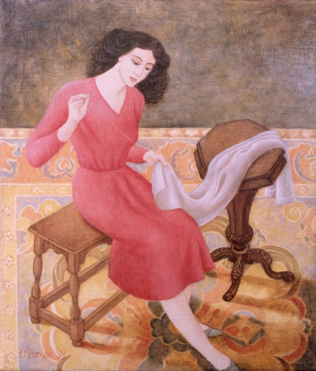 Lányvarrás, 1991 alkotó: Patricia OBrien