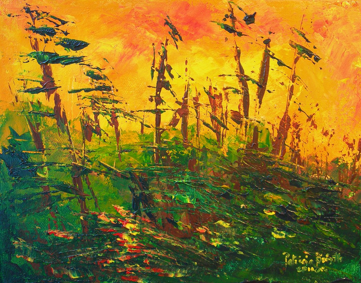 Bayou, 2011 (akril, vászon) alkotó: Patricia Brintle