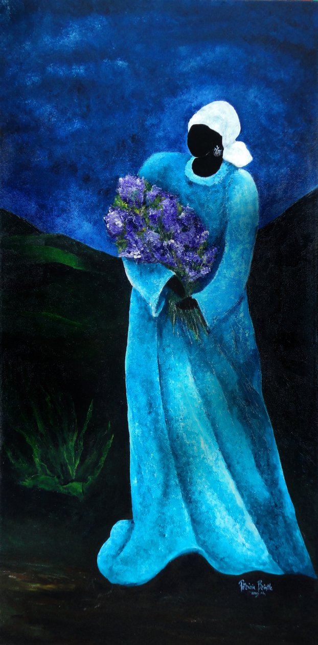 La Dame en Bleu, 2009 (akril, vászon) alkotó: Patricia Brintle