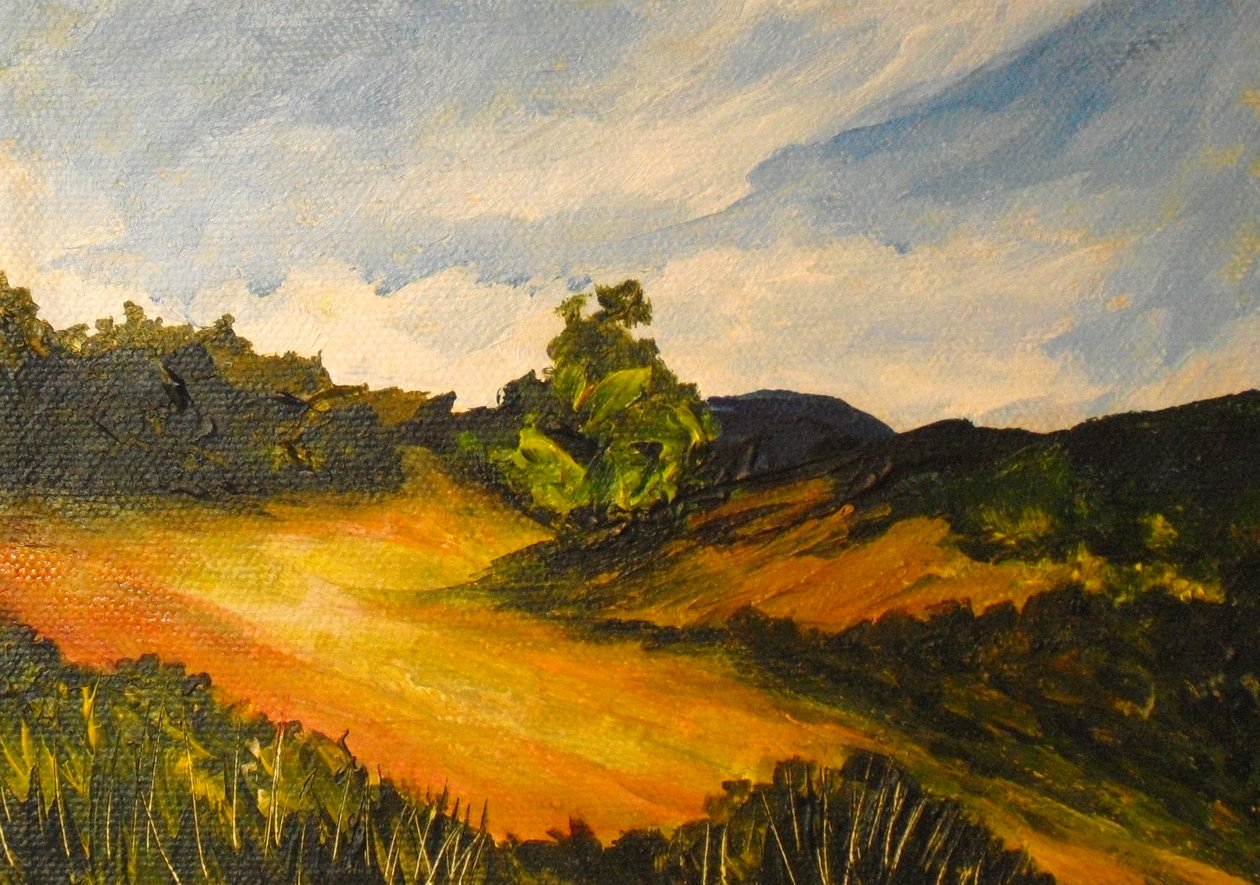 La route de Thiote, 2014 (akril, vászon) alkotó: Patricia Brintle