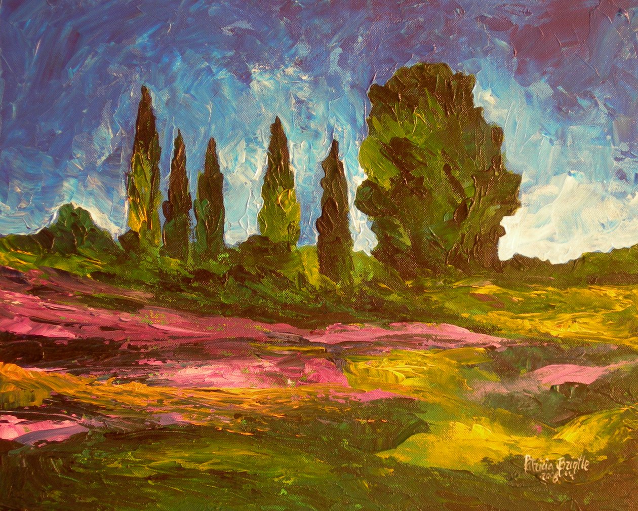 Virágoznak a levendulák, 2009 (akril, vászon) alkotó: Patricia Brintle