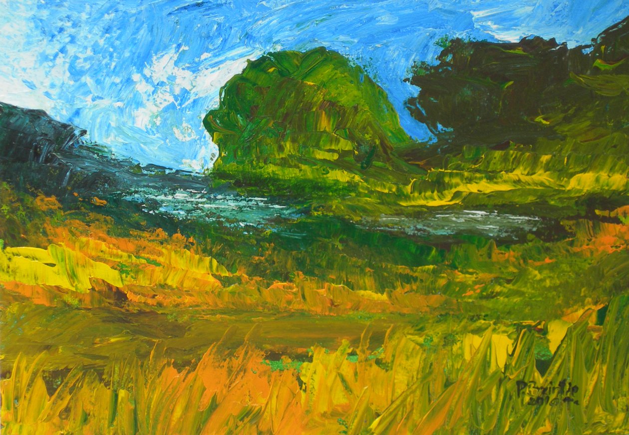 Riviere de Bainet, 2010 (akril, fa) alkotó: Patricia Brintle