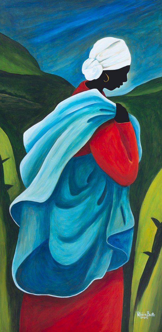 A banánföldre, 2013 (akril masoniton) alkotó: Patricia Brintle