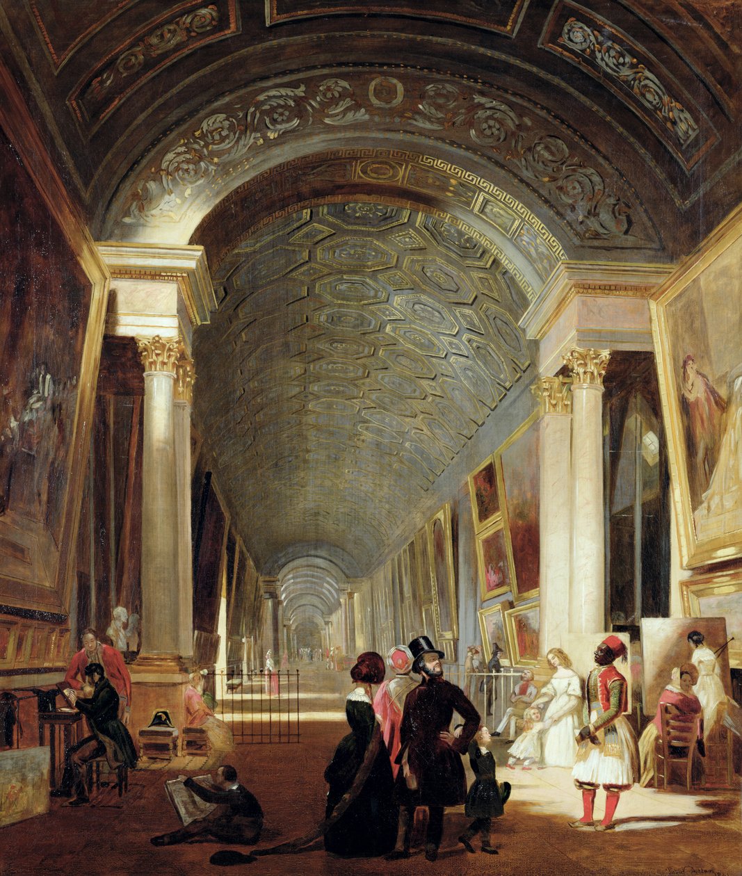 Kilátás a Louvre-i Grande Galerie-re, 1841 alkotó: Patrick Allan Fraser