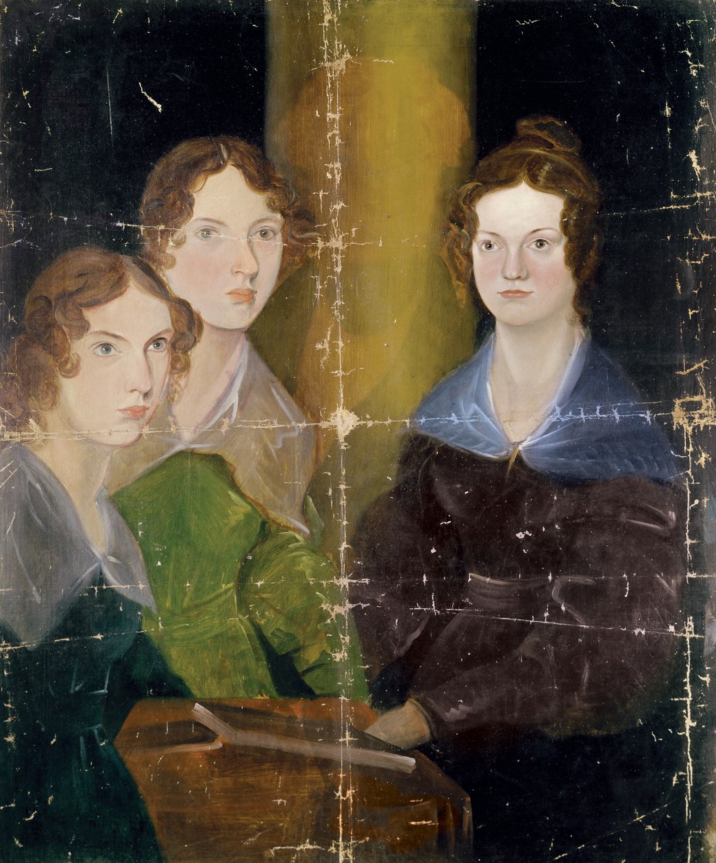 A Bronte nővérek portréja, 1834 körül alkotó: Patrick Branwell Bronte