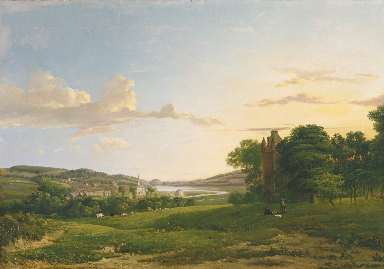 Kilátás Cessfordra és Caverton falujára, Roxboroughshire-ben a távolban, 1813 alkotó: Patrick Nasmyth